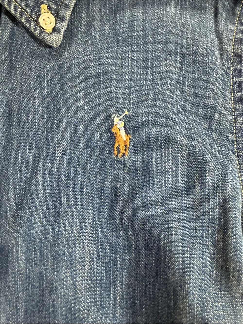 Girl’s Polo Ralph Lauren Blue Denim Belted Shirt Dress Size 10 NEW